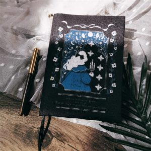 Magic Academy Witch Handbook a5a6 Handbook Book Cover Custom Fabric Handcrafted Dark Japanese-style diary